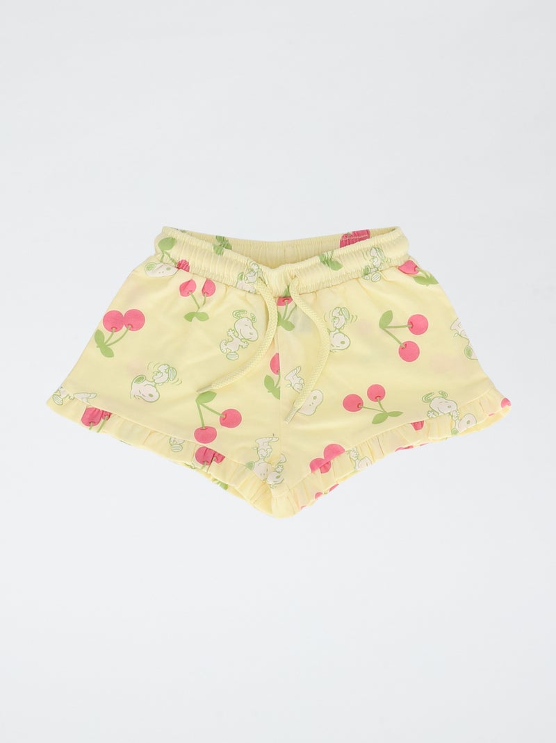 Set met short en T-shirt 'Snoopy' Geel - Kiabi