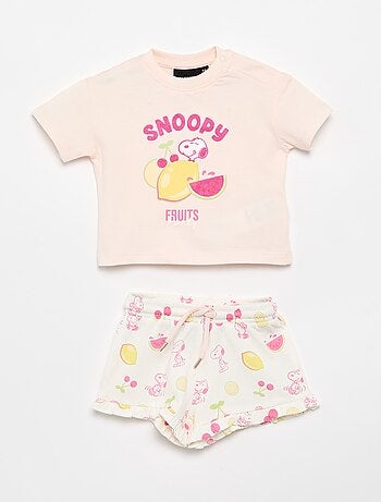 Set met short en T-shirt 'Snoopy'