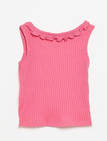 Set short en débardeur van pointelle tricot