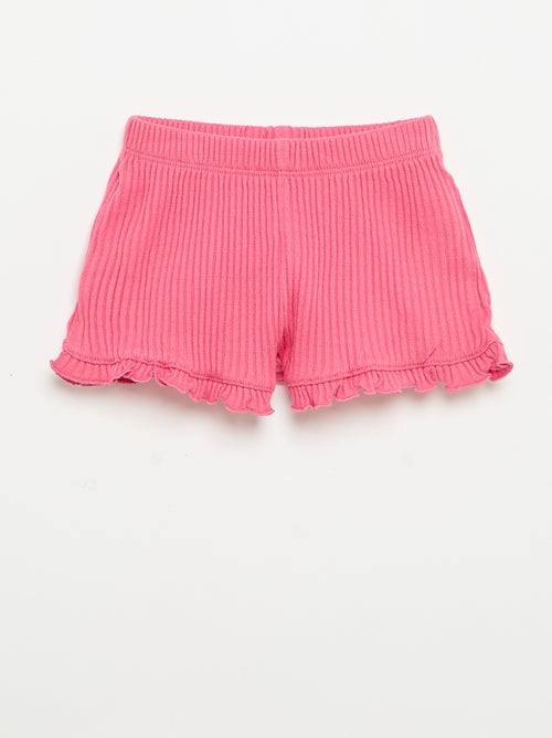 Set met short en topje van pointellebreisel - Kiabi