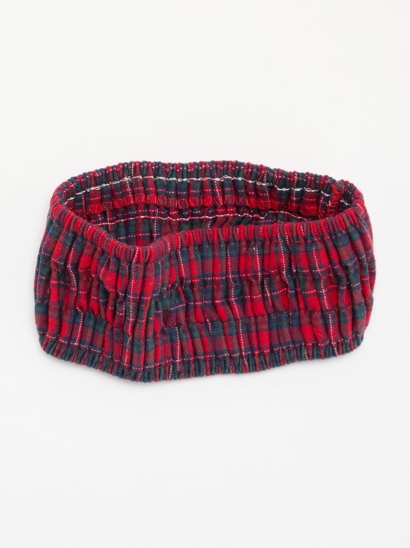 Set met slaapmasker, scrunchie en hoofdband Rood - Kiabi