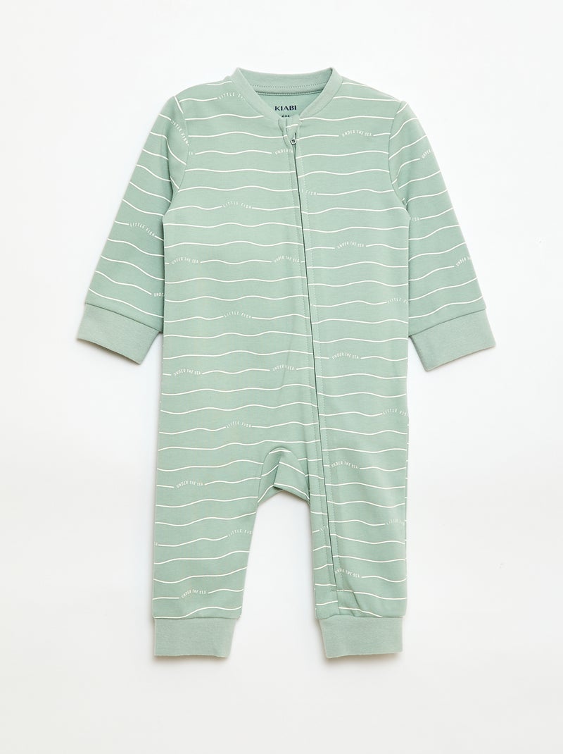 Set met slaapzak en gewatteerd vest Groen - Kiabi