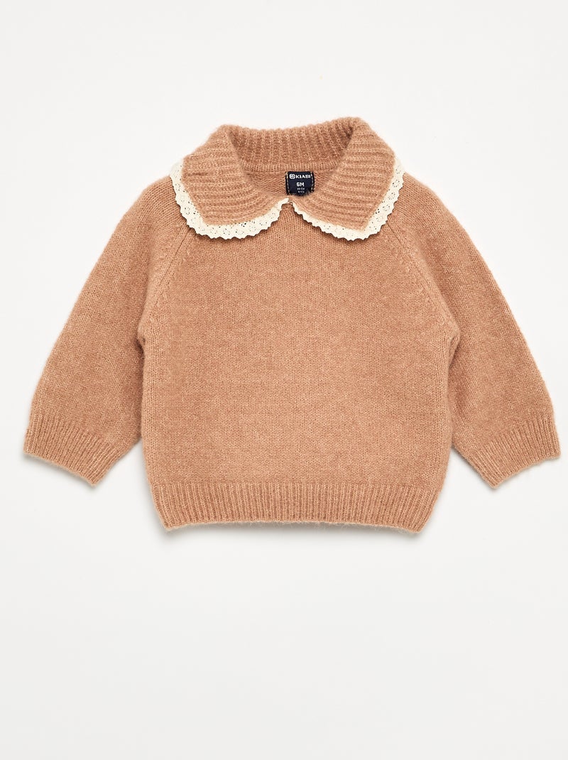 Set met sweatshirt + legging van jerseytricot - 2-delig Biege - Kiabi