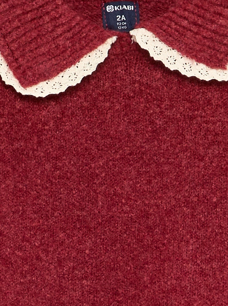 Set met sweatshirt + legging van jerseytricot - 2-delig Rood - Kiabi