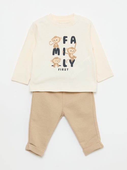 Set met T-shirt + broek - 2-delig - Kiabi