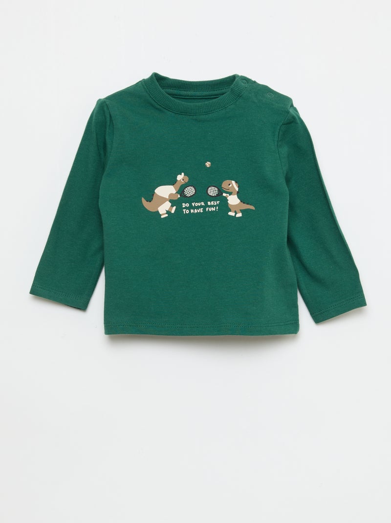 Set met T-shirt + broek - 2-delig Groen - Kiabi