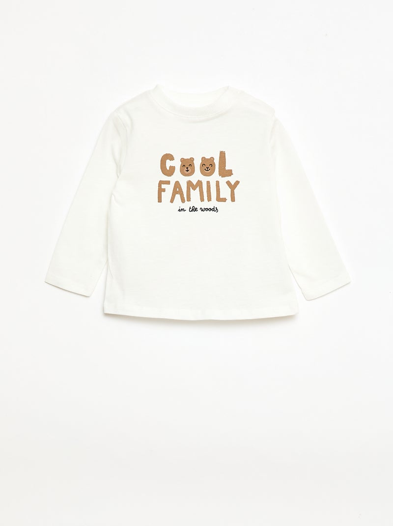 Set met T-shirt + broek - 2-delig Wit - Kiabi