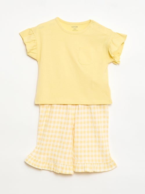 Set met T-shirt + broek - 2 zakken - Kiabi