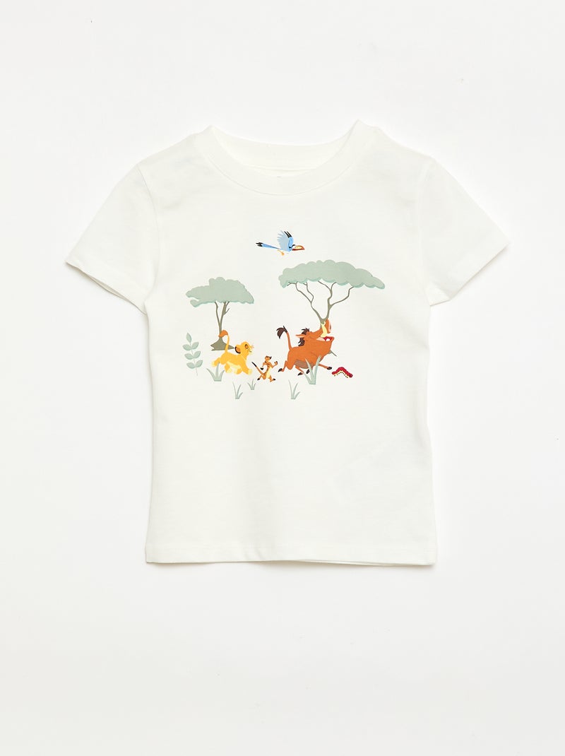 Set met T-shirt en short 'Disney' 'De Leeuwenkoning' - 2-delig Wit - Kiabi