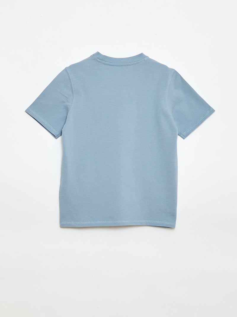 Set met T-shirt en short van katoenpiqué Blauw - Kiabi