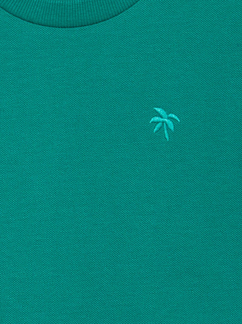 Set met T-shirt en short van katoenpiqué Groen - Kiabi