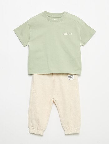 Set met T-shirt en sporttrainingbroek