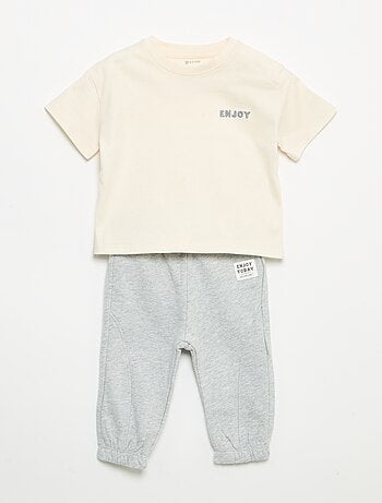 Set met T-shirt en sporttrainingbroek