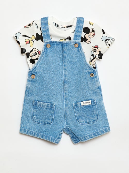 Set met T-shirt en tuinbroek 'Mickey' 'Disney' - 2-delig - Kiabi