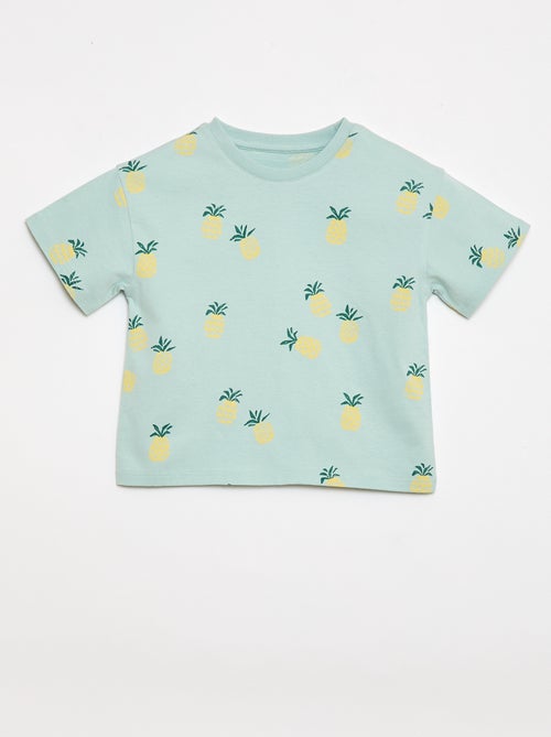 Set met T-shirt + short met motief - 2-delig - Kiabi