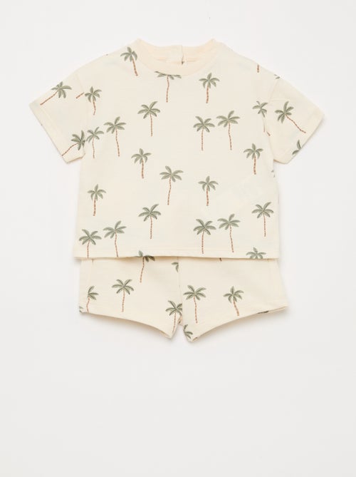 Set met T-shirt + short met motief - 2-delig - Kiabi Set met T-shirt + short met motief - 2-delig - Kiabi