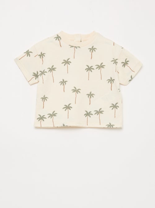 Set met T-shirt + short met motief - 2-delig - Kiabi Set met T-shirt + short met motief - 2-delig - Kiabi