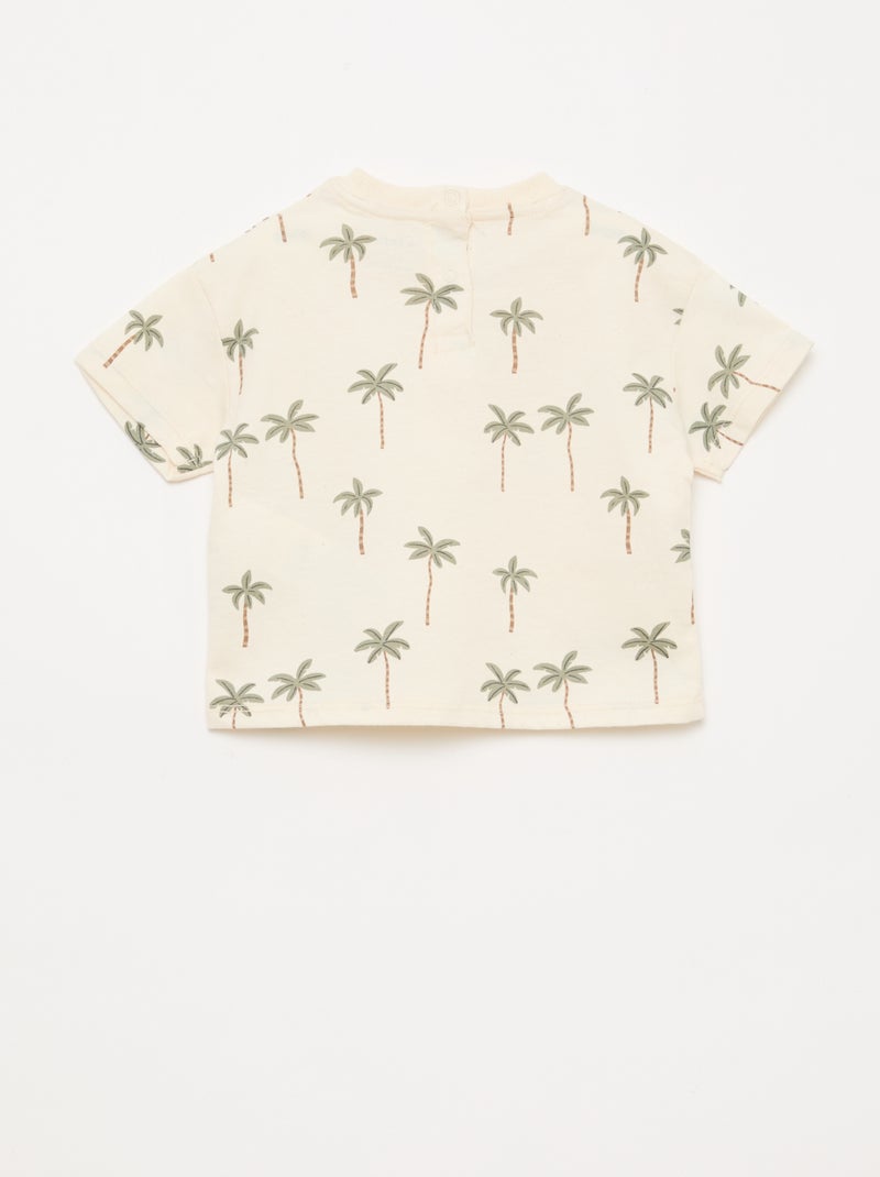 Set met T-shirt + short met motief - 2-delig Wit - Kiabi