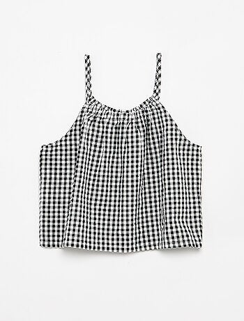 Set met topje en short met Vichyprint - 2-delig