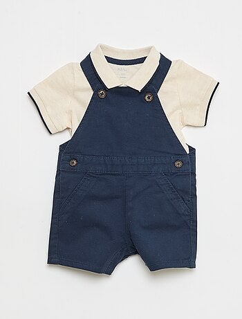 Set met tuinbroek + polo - 2-delig