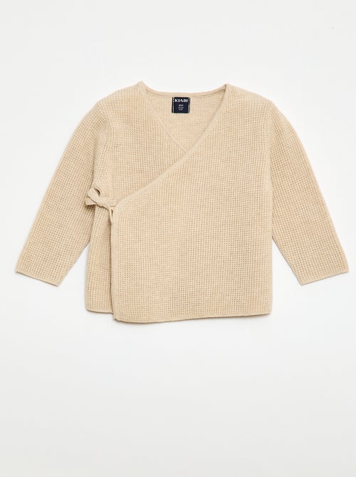 Set met wikkelvest + legging van tricot - 2-delig - Kiabi