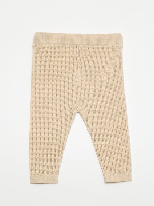 Set met wikkelvest + legging van tricot - 2-delig - Kiabi