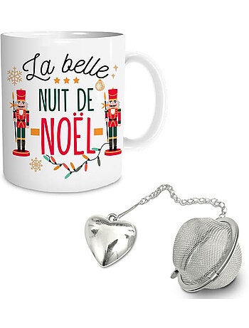 Set mok van Noël met infuseur hart en chaîne - De belle nuit van Noël