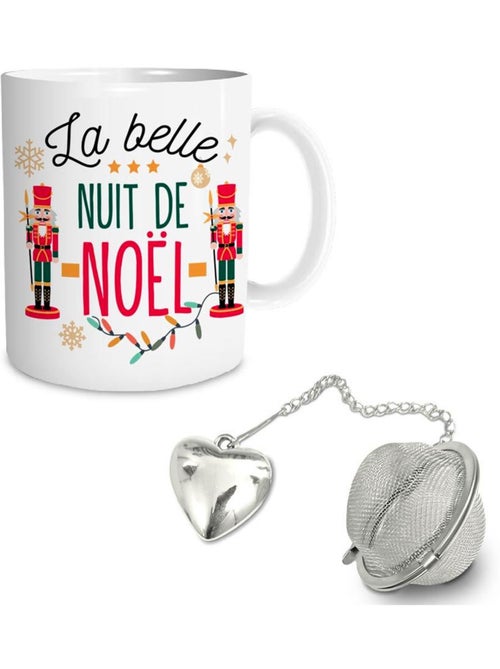 Set mok van Noël met infuseur hart en chaîne - De belle nuit van Noël - Kiabi