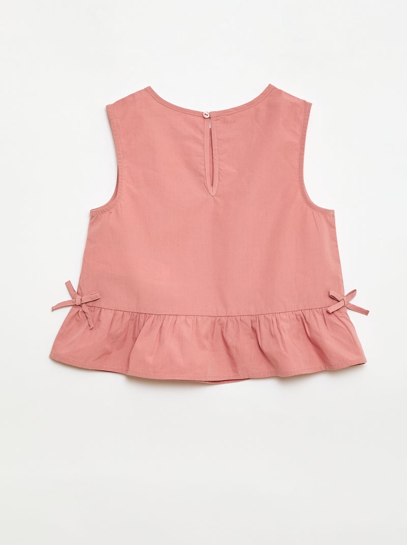 Set mouwloze blouse + pantalon - 2-delig Rose - Kiabi