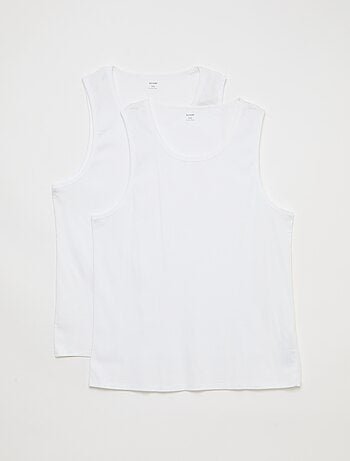 Set mouwloze shirts van jerseytricot