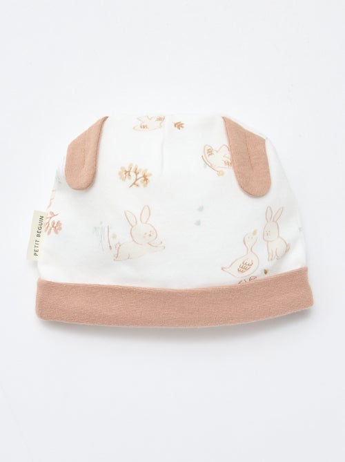 Set muts + handschoenen voor pasgeborenen 'Petit Béguin' - Kiabi