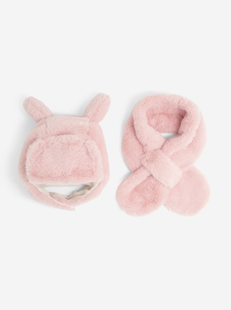Set muts + sjaal - 2-delig Rose - Kiabi