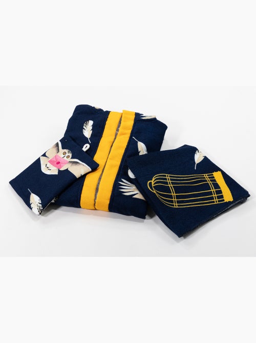 Set Peignoir Capuche + Serviette 50x100cm + Gant Harry Potter Hedwige – 100% Polyester - Kiabi