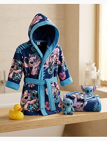 Set Peignoir + Serviette + Gant Enfant Stitch & Angel Disney
