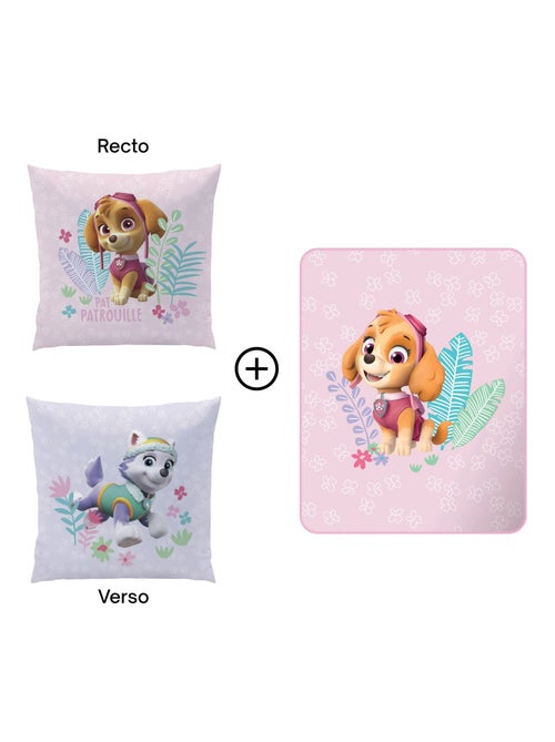 Set plaid + kussen, paw patrol - Kiabi