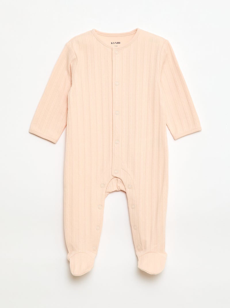 Set pyjama's met voetjes Wit - Kiabi
