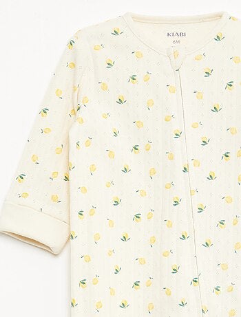 Set rekbare meegroei-body + pyjama van ribtricot