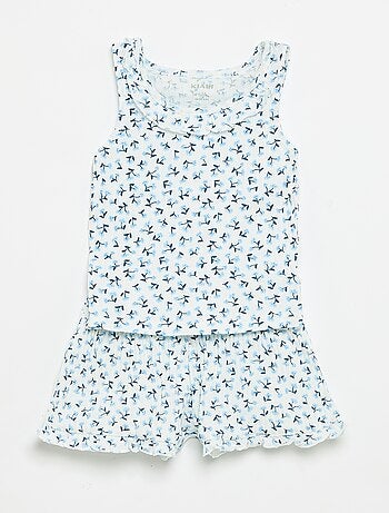 Set short en débardeur van pointelle tricot