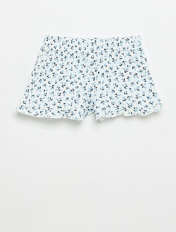 Set short en débardeur van pointelle tricot