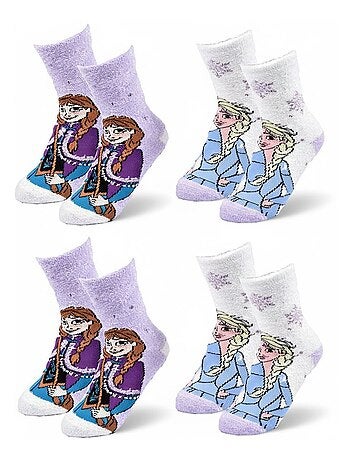 Set sokken kinderen anti-slip DISNEY - LA REINE DES NEIGES (4 paar)