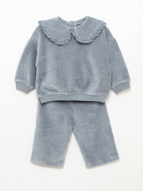 Set sweater + broek van ribfluweel - Kiabi