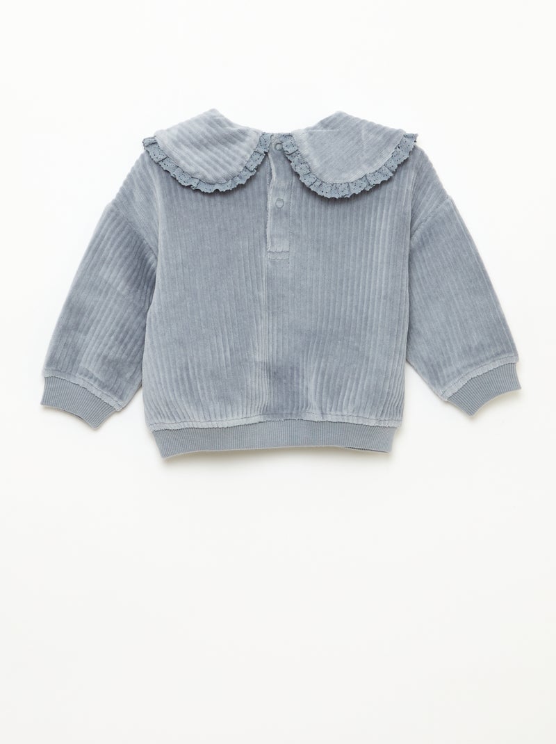 Set sweater + broek van ribfluweel Blauw - Kiabi