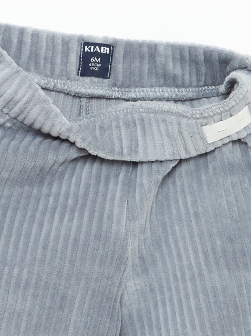 Set sweater + broek van ribfluweel Blauw - Kiabi