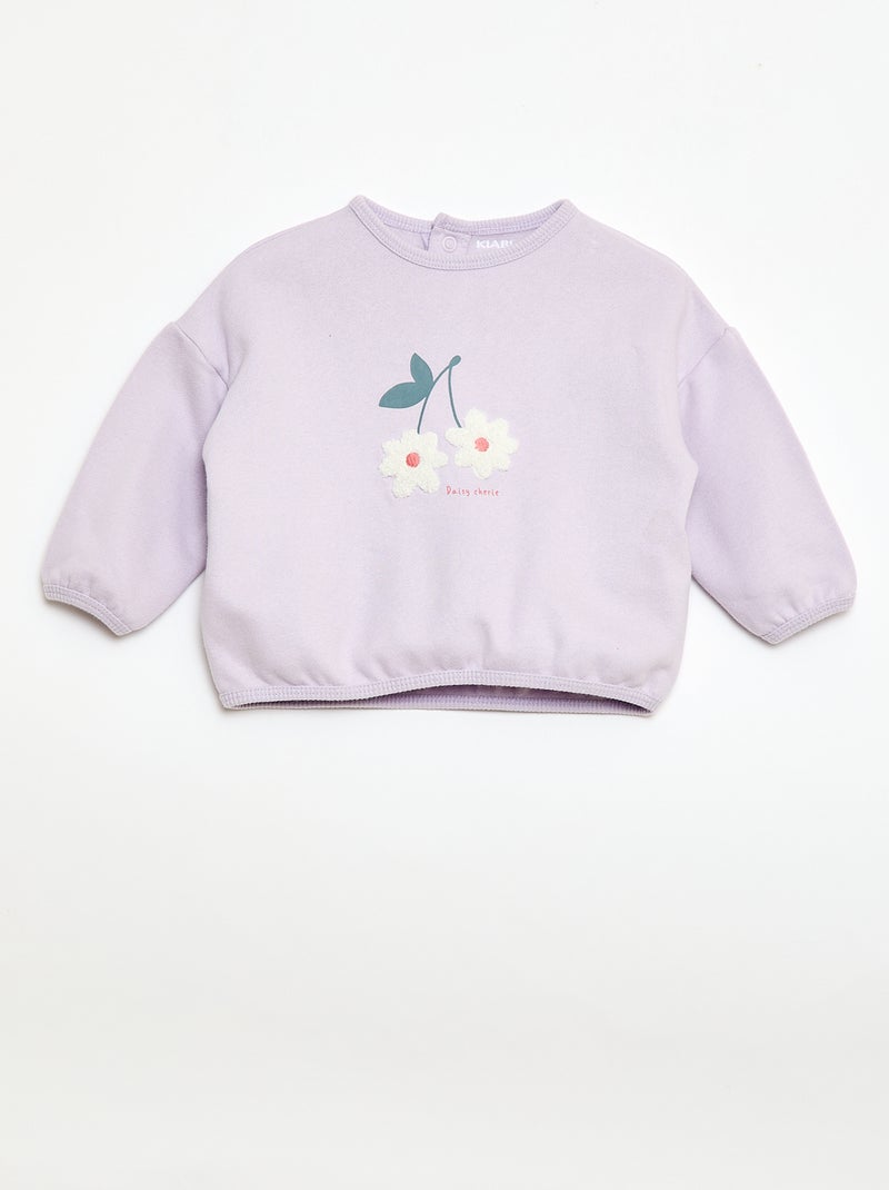 Set sweater + sporttraining met print Paars - Kiabi