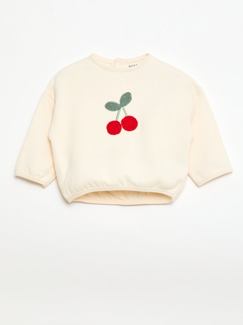 Set sweater + sporttraining met print Wit - Kiabi