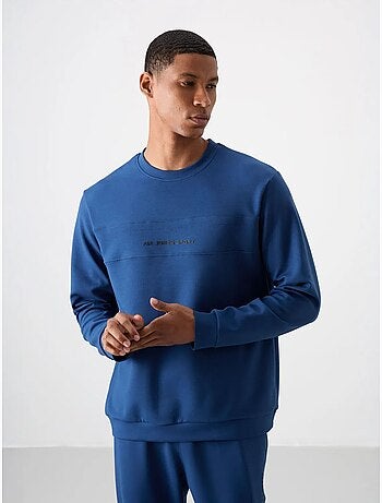 Set sweatshirt en broek met print van fleece tommy