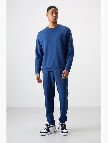 Set sweatshirt en broek met print van fleece tommy