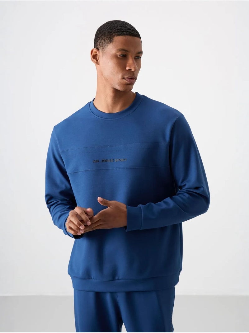 Set sweatshirt en broek met print van fleece tommy Blauw - Kiabi