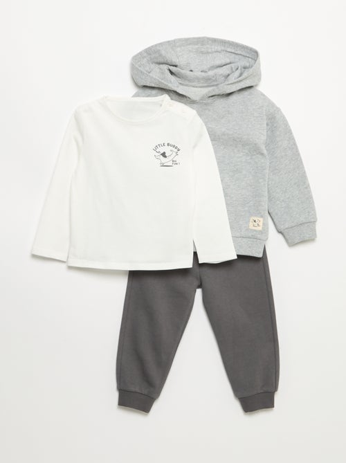 Set sweatshirt + sporttraining + T-shirt - 3-delig - Kiabi