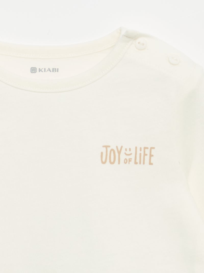 Set sweatshirt + sporttraining + T-shirt - 3-delig Biege - Kiabi